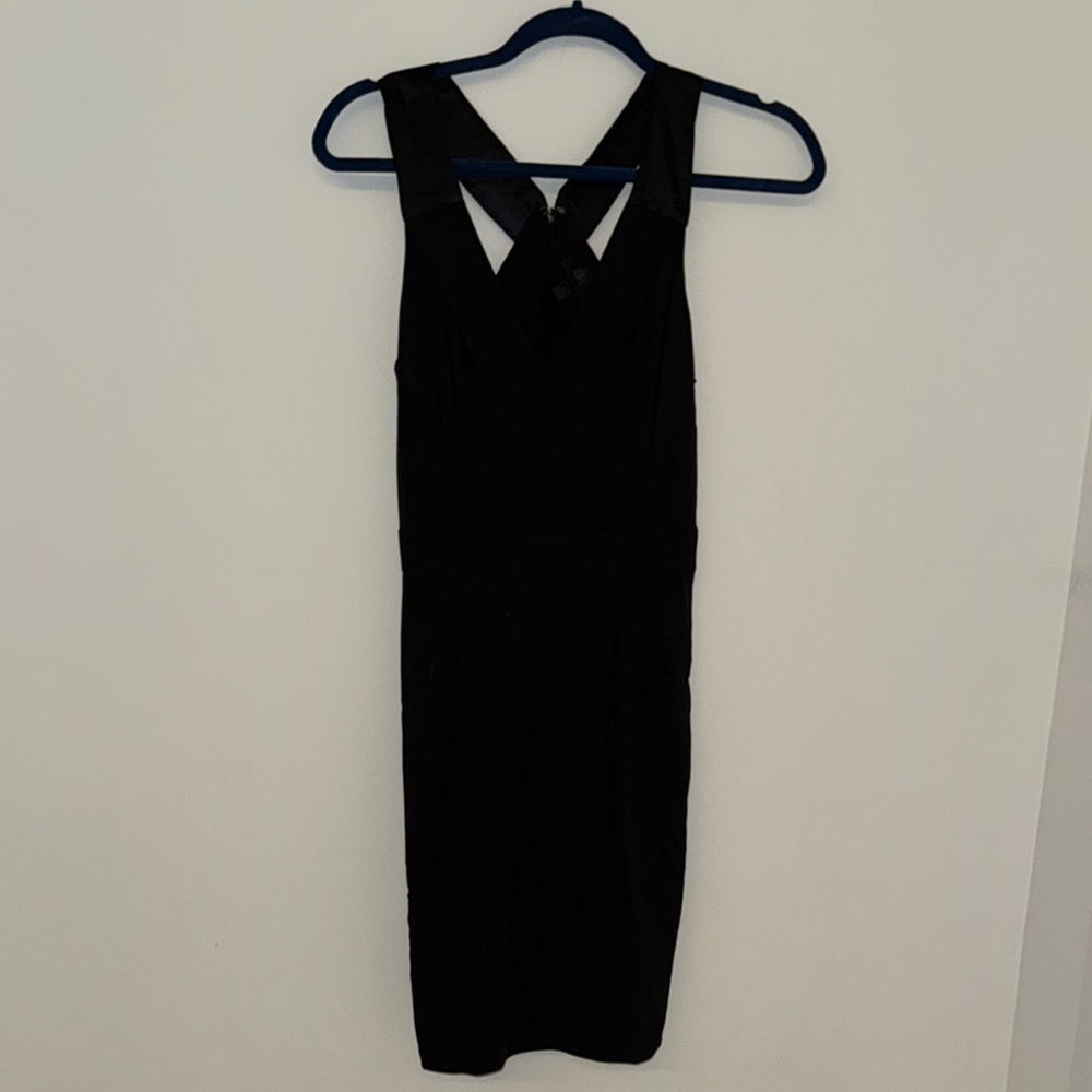 Banana Republic Black Halter Sheath Dress with Ribbed Texture 2